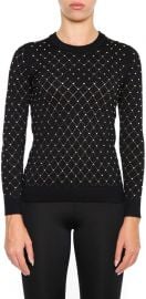 MICHAEL Michael Kors Studded Argyle Knit Top at Neiman Marcus